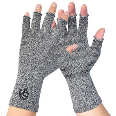VITAL SALVEO Non-Slip Fingerless Compression Gloves, Functional Fingerless Gloves for Office, Outdoors, Sports, and Exercise, Unisex, CJ-5511 (Pair) (