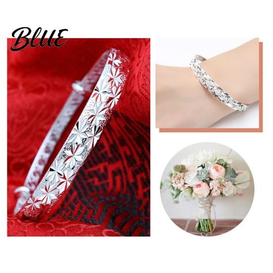 Women Copper Cuff Jewelry Bracelet Adjustable Size Star Pattern Design