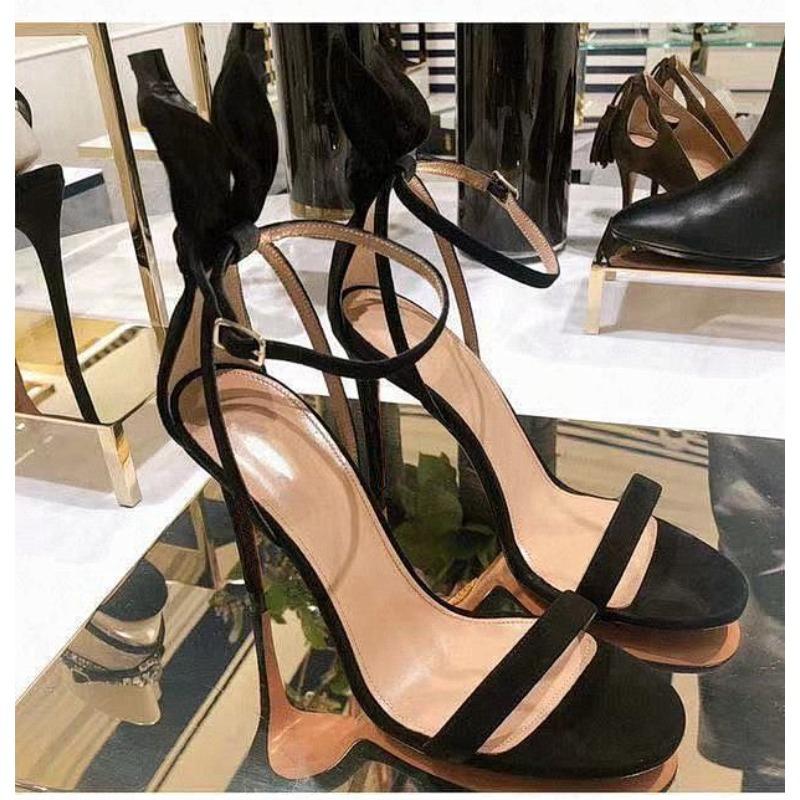 Summer Women Sexy Bunny Ear Sandals Black Bow Summer New Luxury Open Toe Sexy Line Belt Party Heels Women's Shoes Zapatos Mujer
