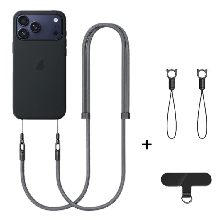 

XDcase Double Buckle Adjustable Crossbody Mobile Phone Lanyard темно-сірий колір