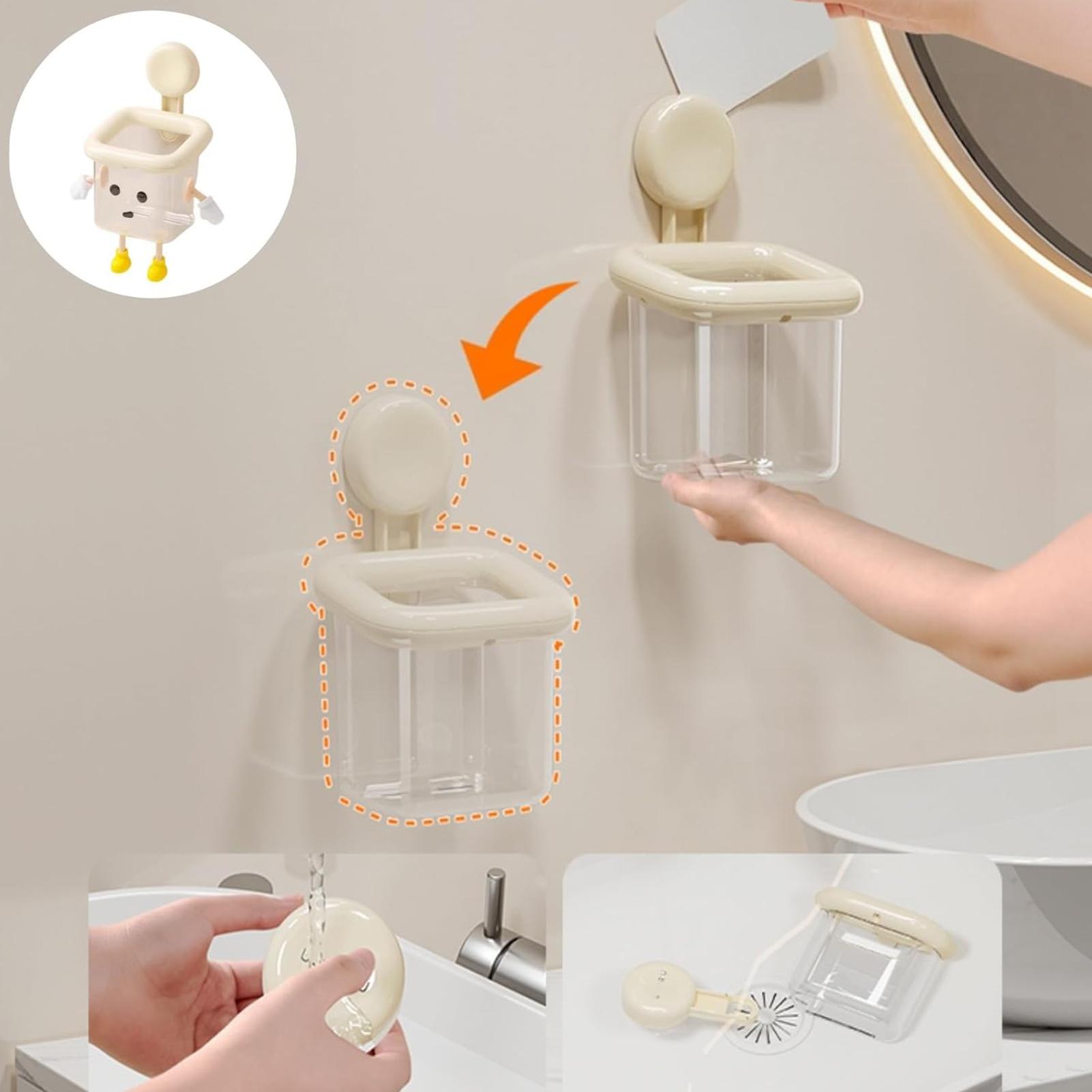 

Suction Towel Storage Box Batoom Vani Recycled Tissue Holder No Drilling Wall-Mounted Suction Cup Elfs For Batoom Organization CN