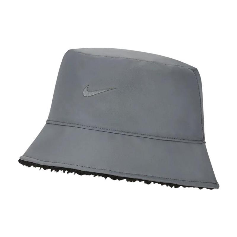 Nike Reversible Fleece Bucket Hat Black/Gray Casual DV3165-010