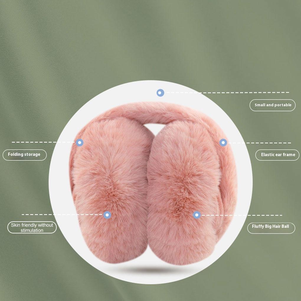 Plüschiges Winter-Must-Have Schwarze Ohrenwärmer für Damen Warm und stilvoll Winter-Ohrenwärmer für Damen