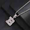 Hip Hop Letter Pendant Zircon Necklace Popular Instagram Personalized Accessory Niche Design Men's and Women's Pendant Necklace