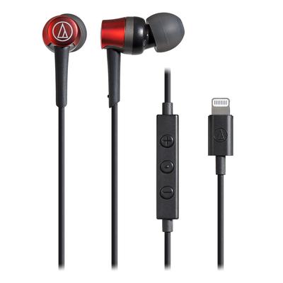 Audio Technica RD Ohrhörer mit Mikrofon Lightning-Kabel Kanaltyp Rot Klein ATH-CKD3Li 1,2 m