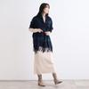 Moonbat miel Cashmere Cashmere Check 60cm Wide x 190cm Warm for Gift for Cashmere Navy 100% Scarf, Women's, Washable, Large, Thick, Stole, Pattern,