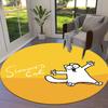Simon'S Cat Cartoon Round Area Rug,Carpet Rug for Living Room Bedroom Sofa Playroom Decor,Non-slip Floor Mat Q0041