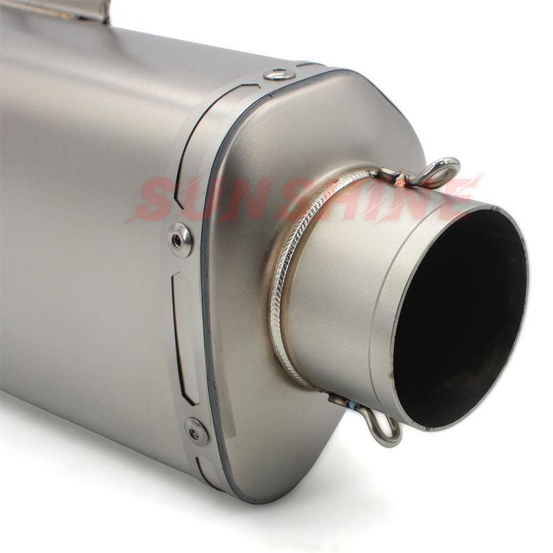 61mm Escape Moto Universal Exhaust Motorcyle Muffler Stainless Steel Motorcross Pipe For GSXR1000 ZX10R Z400 MT09 CBR1000 RS660