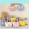 Cute Rainbow Handbag For Little Girls Adorable New Woven Bag With Bow Design