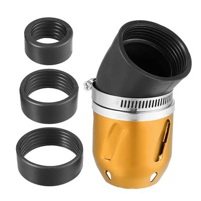 VekAuto Motorrad Luftfilter 26/35/42/48mm ID 90x60mm Motorrad ATV Langlebige Aluminiumlegierung Goldfarbe