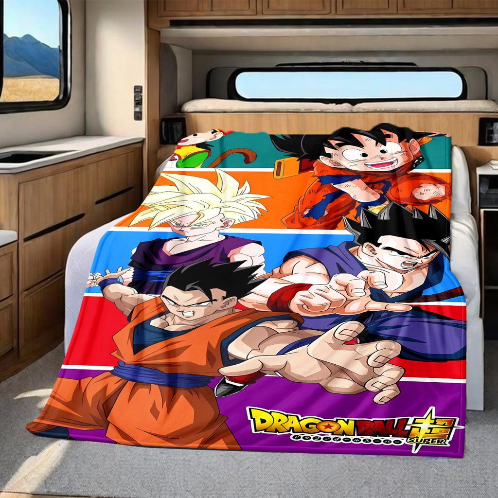 1pz Coperta in Flanella con Stampa DRAGON BALL, Alta qualità per Tutte le Stagioni, Arredamento per la Casa, Calore e Comfort, Perfetta per Regali di Natale