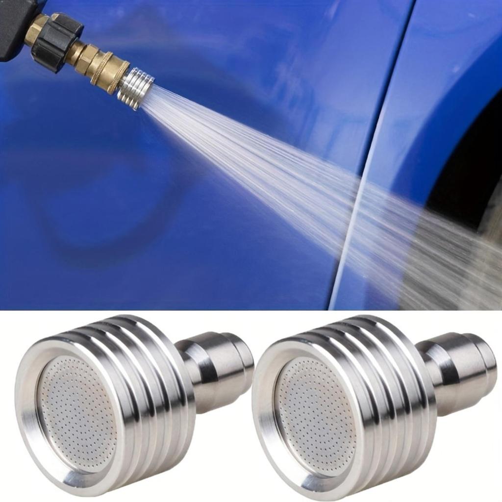 High Pressure Wash Gun Shower Sprayer Nozzle Tip with 1/4" Quick Plug for Quick Hitch Cars Garden Urban Tool