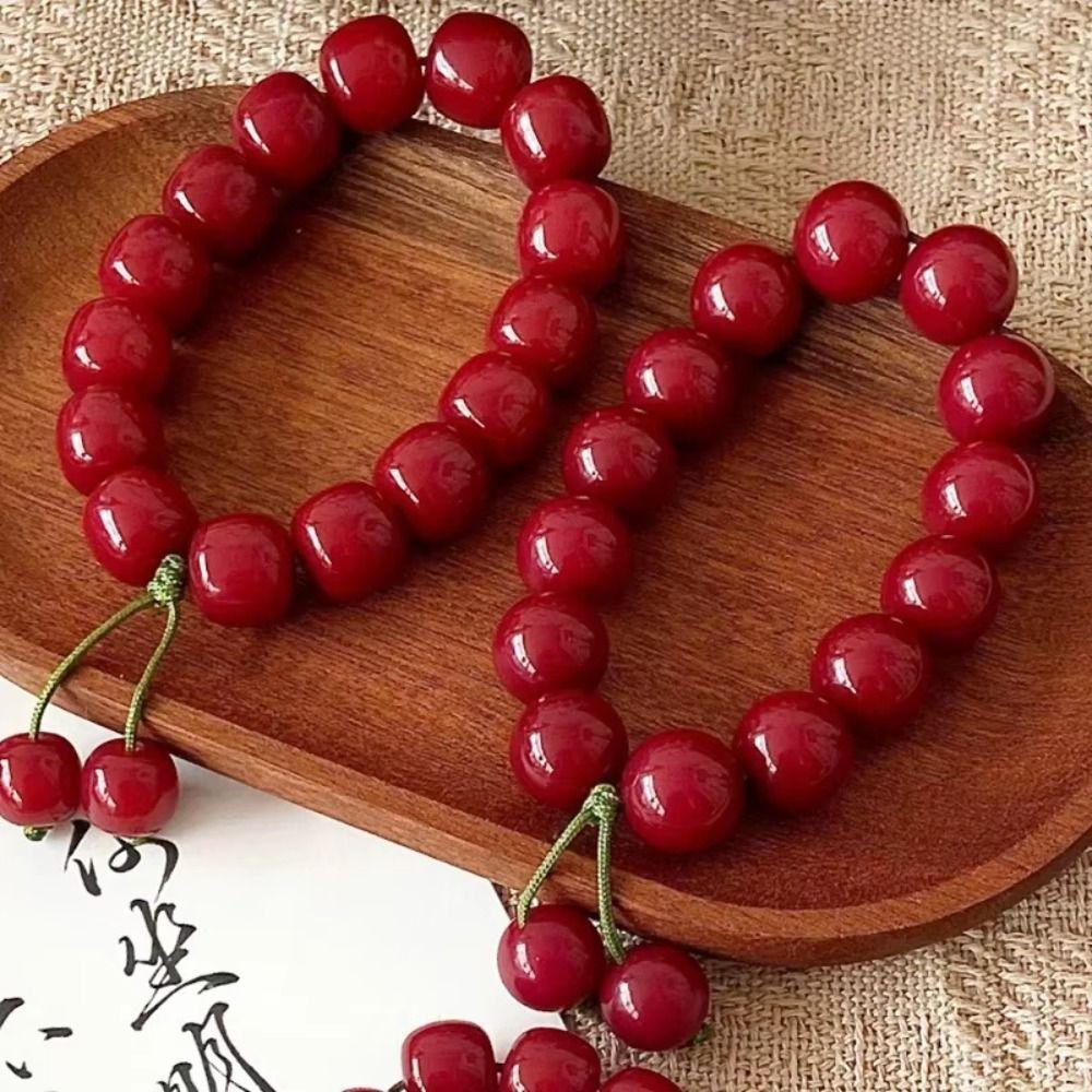 Cherry Bodhi Root Bracelet Yoga Bodhi  Bracelet Prayer Beads Mala Bracelet  Daily Wear
