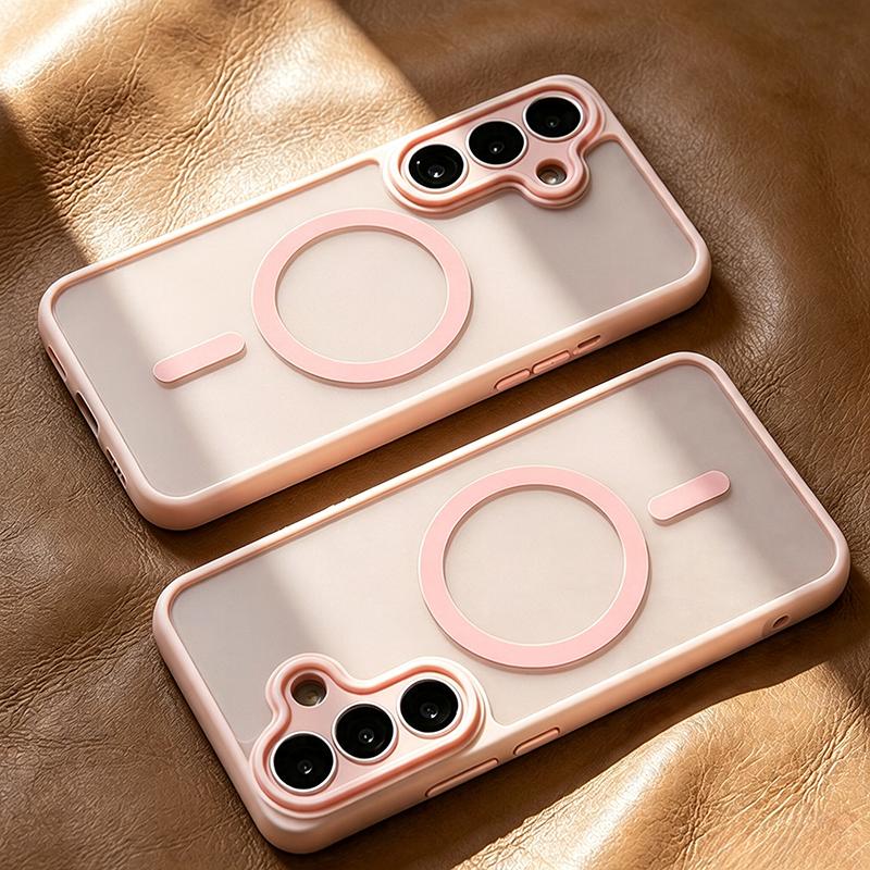 Luxury Matte Translucent For Magsafe Phone Case for Samsung S26 S25 S24 S23 Ultra Plus Cases Magnetic Wireless Charging Cover