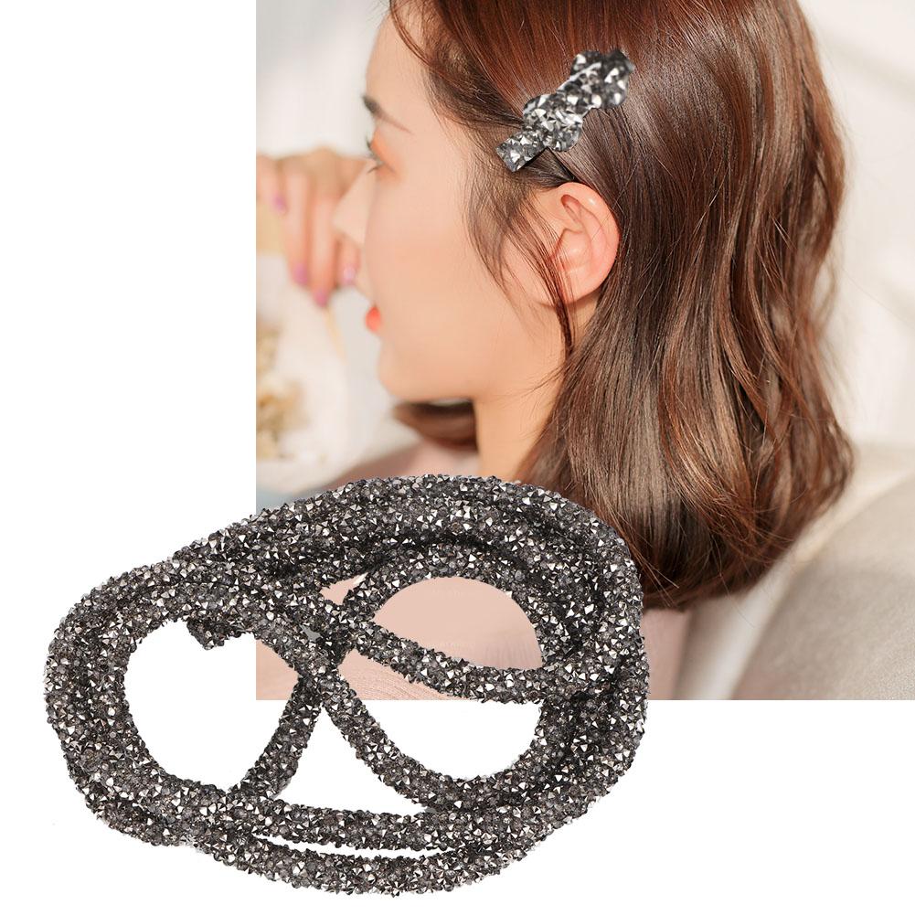 DIY Harz Diamant Kristall Strass Kette Besatz Band für Schmuckherstellung (Grau)