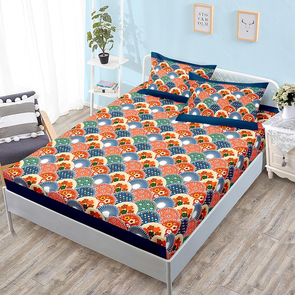 

Three-Piece Mattress, Bed Cover, Bohemian Ethnic Style Mattress Protective Cover Sheet 100*190*40cm*1 Pillowcase 51*75cm*1