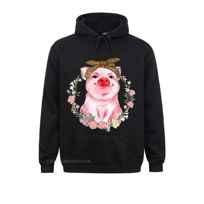 Pig Bandana Cute Love Funny Animal Piggy Hoodie Prevalent Simple Style Sweatshirts Long Sleeve Hoodies For Unisex Hoods Summer