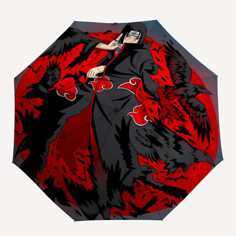 

1pc Naruto Automatic Folding Umbrella with 8 Bones, 3-Fold Compact Umbrella, Compact Design On-the-Go Essential, casual outdoor accessory, C