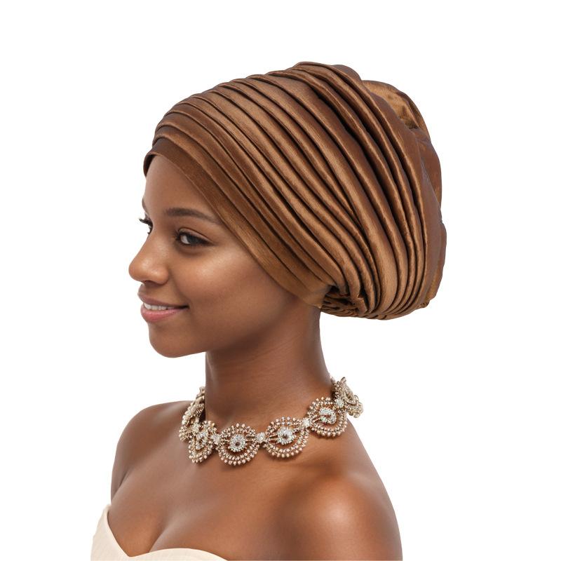 Solid Color Multilayer Women's Turban Cap