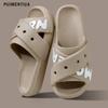 Summer Couple Slides Fashion Outdoor Non-Slip Rubber Slippers Indoor Bathroom Soft Eva Couple Graffiti Sandals Male Beach Shoes