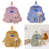 Childrens Cartoon Bear Backpack With Breathable Nylon And Cushioned Straps For School Use