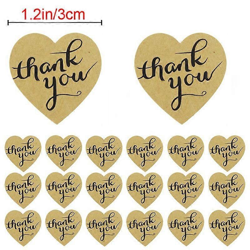 2PCS Thank You Stickers Roll 1.2 Inch Waterproof 1000 Labels for Small Business, Packaging, Mailer Seal Stickers
