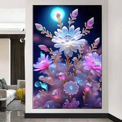 Juego de pintura de diamantes 5D DIY, serie de flores, fantasía, piedras preciosas, flores, mosaico, bordado de punto de cruz, decoración del hogar, regalo
