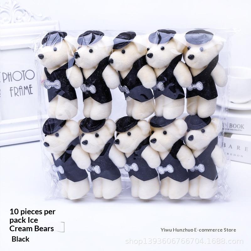 10Pcs Couple Foam Bear Wedding Valentine'S Day Decoration Cute Cartoon Small Bear Birthday Flower Bouquet Packaging Materials