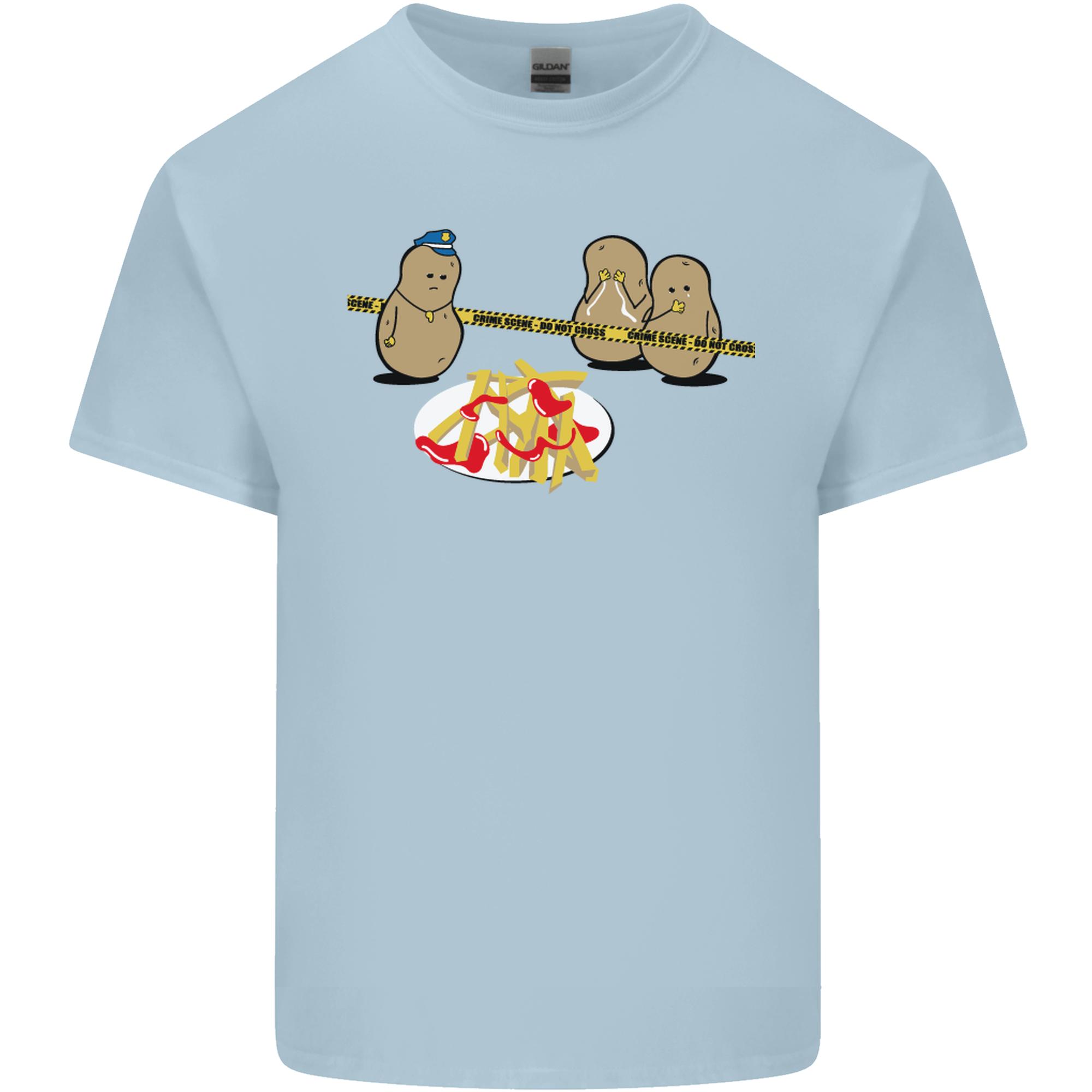 Potato Murder Funny Food BBQ Chef Unisexs Light Cotton TShirt S