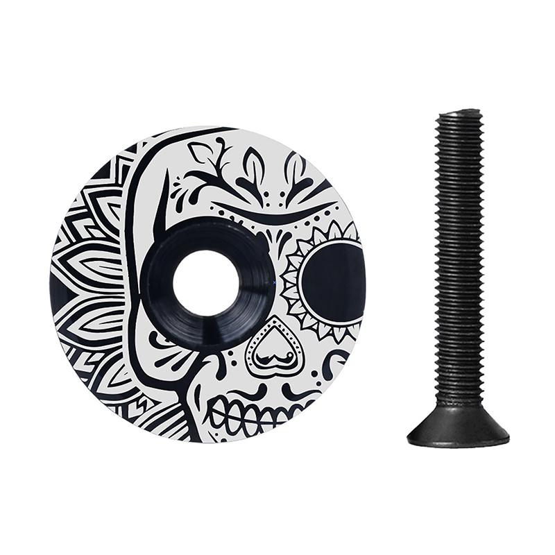Bike Stem Cover with Installation Screw Durable Aluminum Alloy Front Fork Top Tube Cap for Road Bike  Repair Replacement