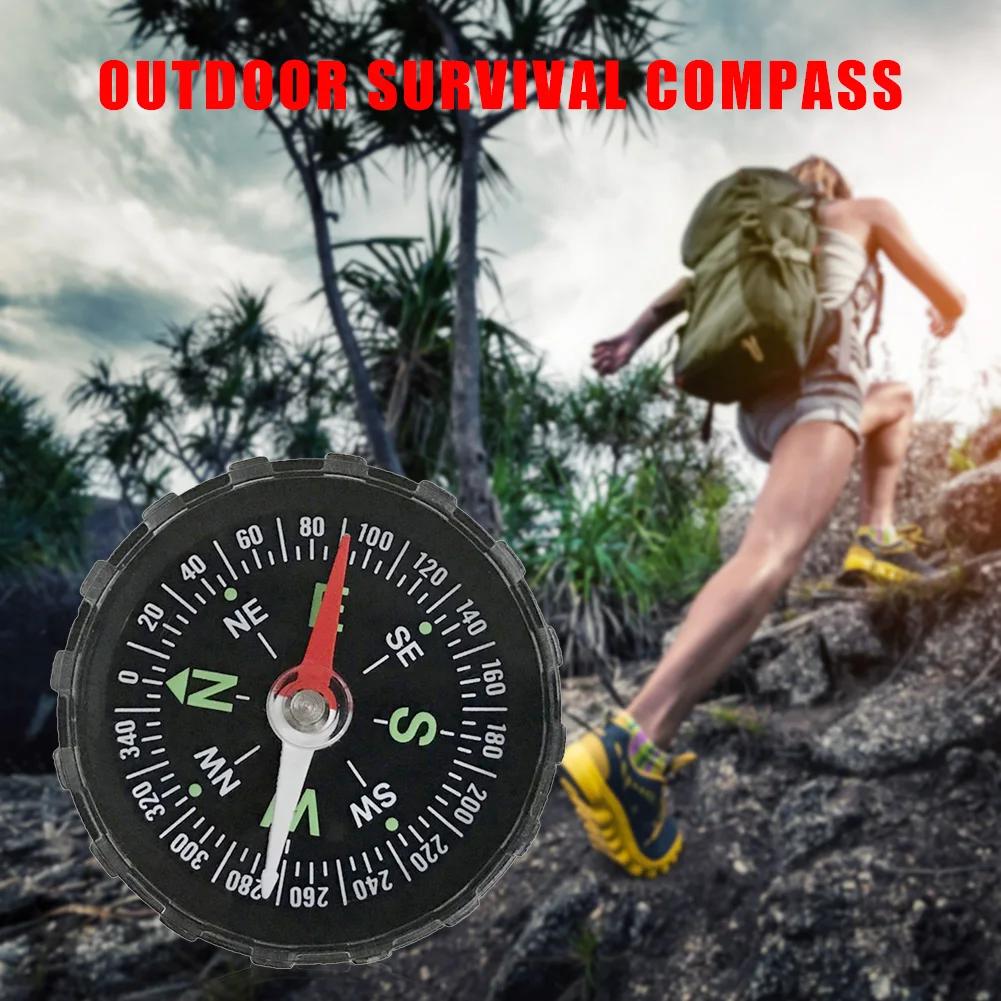 1-10PCS Portable Mini Camping 45mm Outdoor Survival Compass Guider Navigation Button Design Pocket Compass Practical Guider