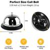 Call Bell for Desk - 2 Pack 3.3 Inch Service Bell, Gleaming Silver Anti-Rust Metal Construction for Hotel Counter/Office Reception, School Restaurant