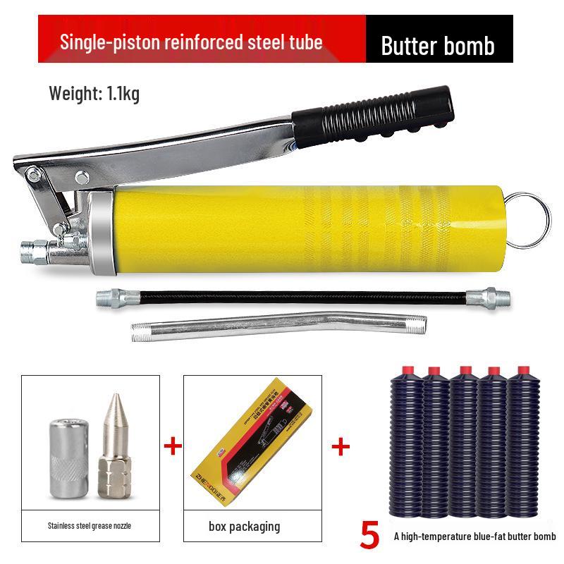 High-Pressure Dual Rod Grease Gun for Forklift & Excavator