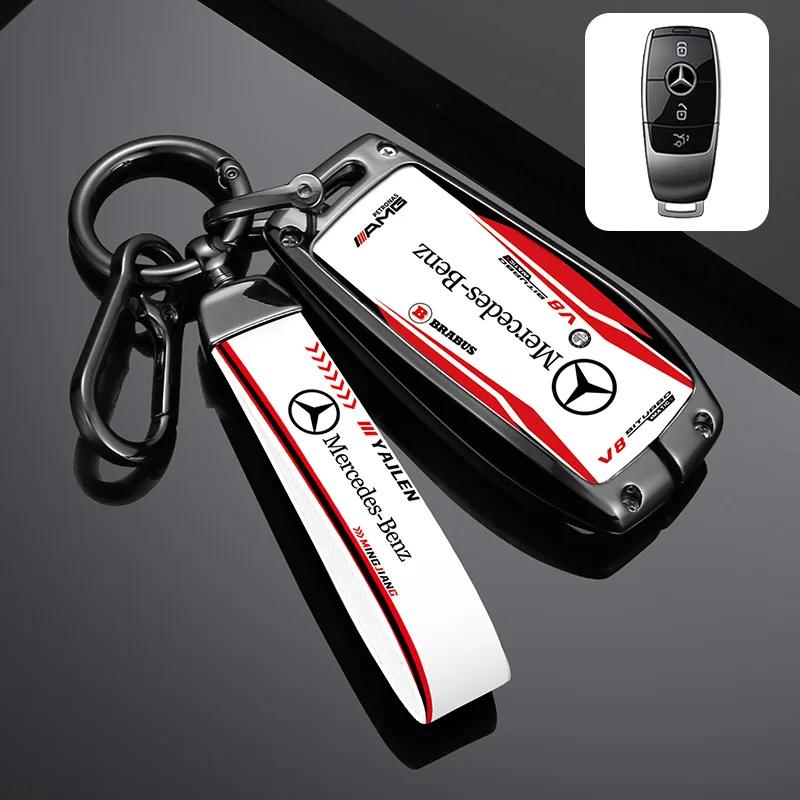 Car Racing Style Design Key Case Cover Shell For Mercedes Benz A C E S G Class GLC CLE CLA GLB GLS W177 W205 W213 W222 X167 AMG