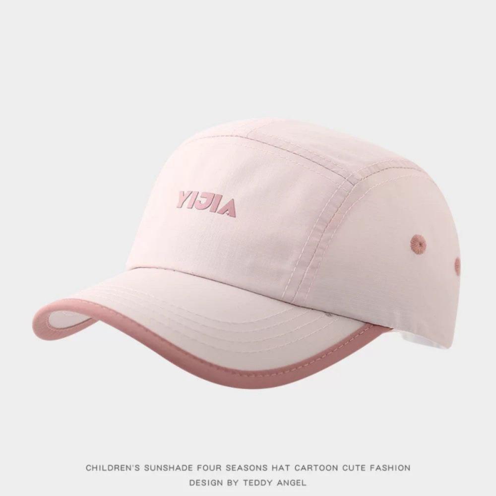 

Тонкая детская бейсболка, дышащая детская кепка с солнцезащитным козырьком, повседневная спортивная шляпа для улицы для мальчиков и девочек розовый