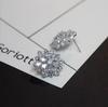Double Layer Crystal Flower Stud Earrings - European & American Fashion Jewelry
