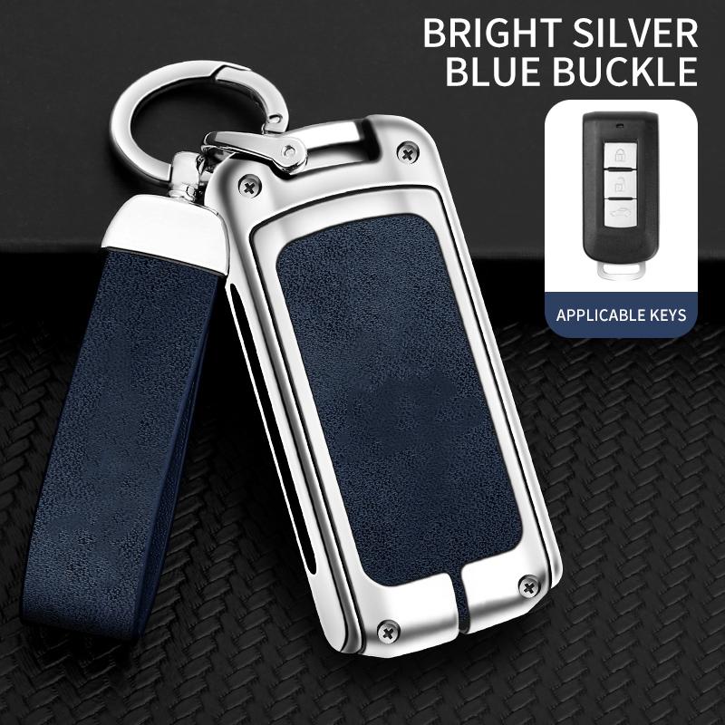 Zinc Alloy Leather Car Key Case Key Case For Mitsubishi Outlander Pajero Lancer Ex Evolution X Ralliart Asx L200 Triton Colt