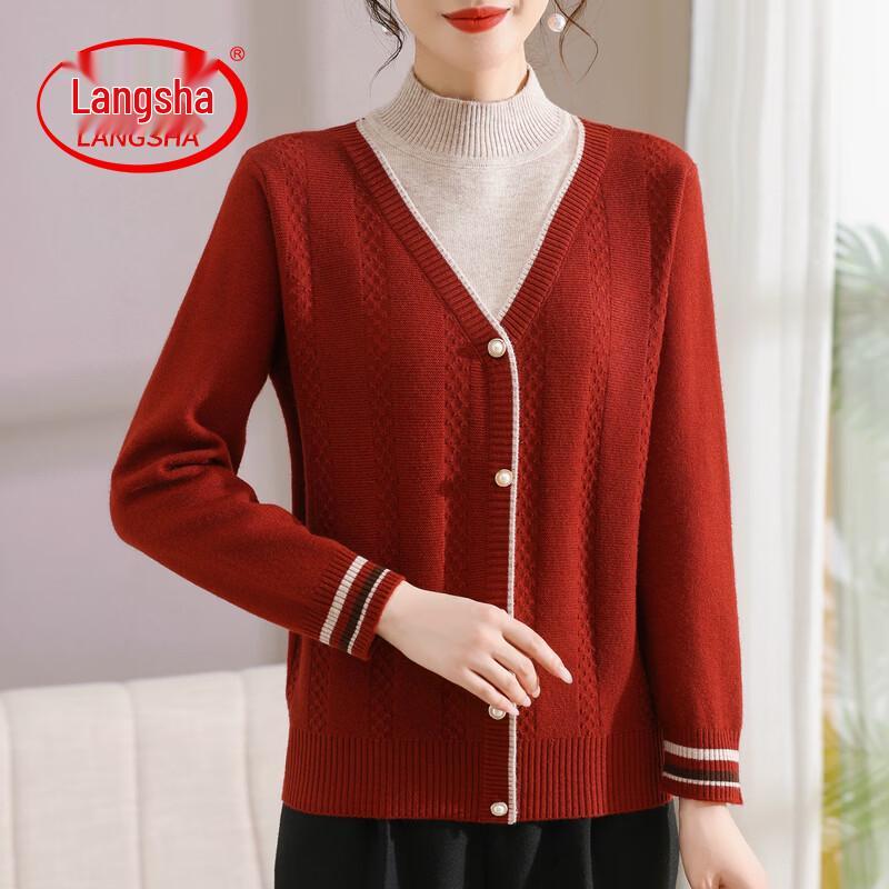 LangSha Women s Stylish Knitted Round Neck Pullover 4XL