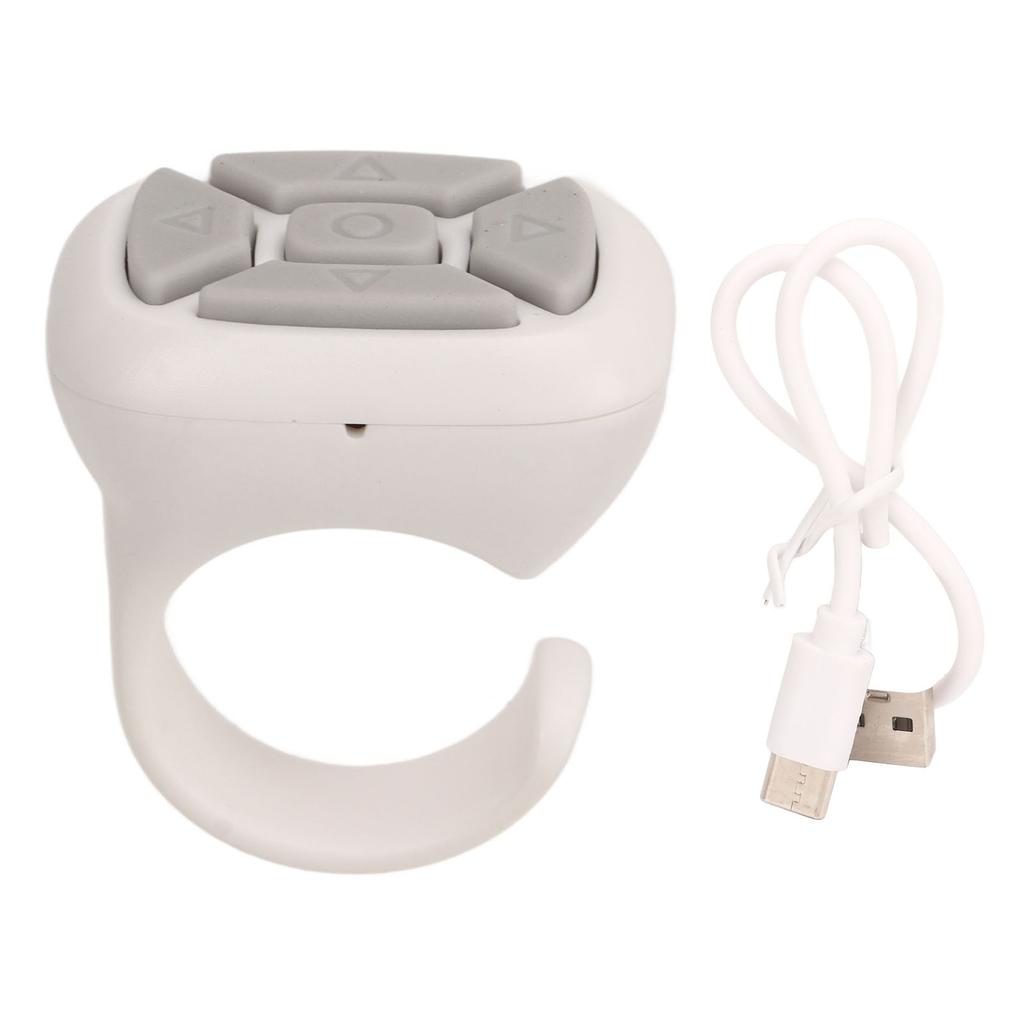 Bague Télécommande Bluetooth Rechargeable par USB Tourne-page d'application pour Tik Tok pour Kindle Téléphone portable