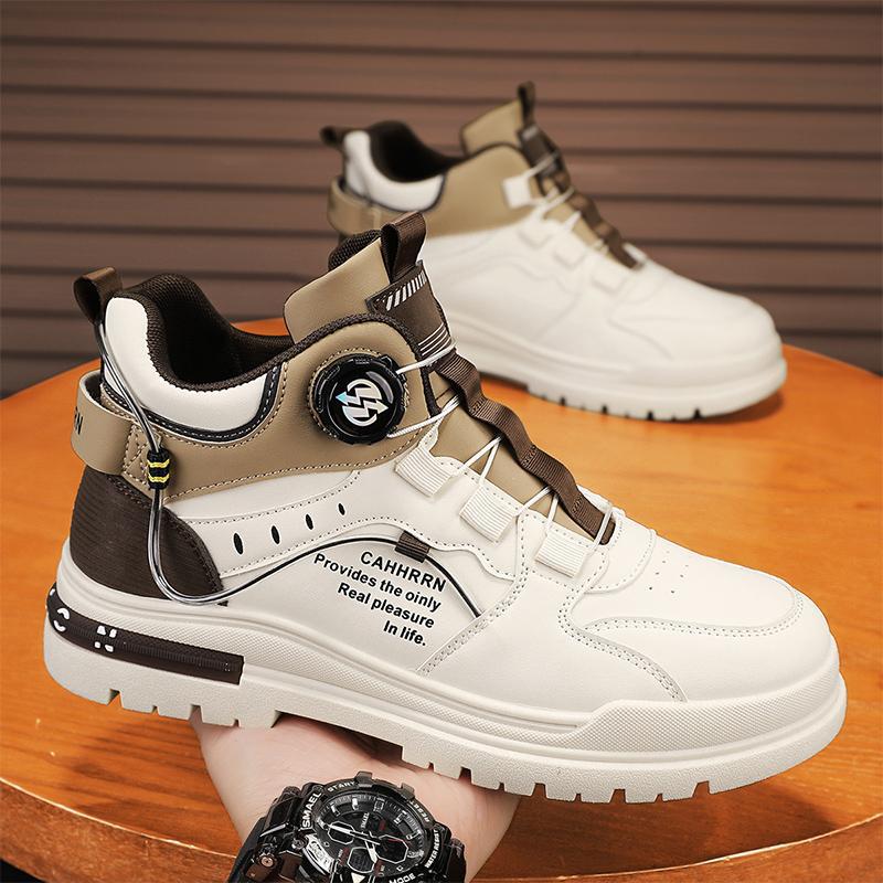 

Мужские ботинки Ботинки с поворотной кнопкой Новая уличная обувь с высоким верхом Износостойкие походные ботинки Платформа Рабочие мужские ботильоны Ботас 39