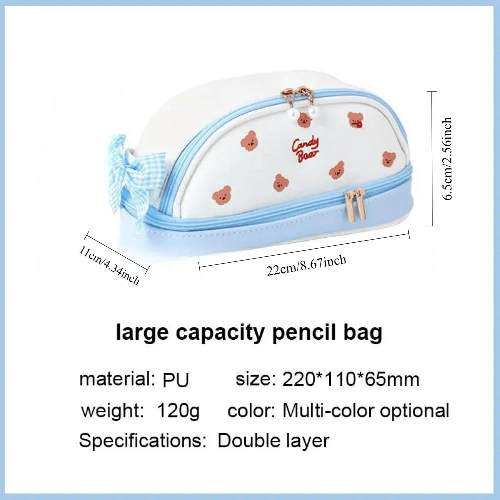 Kawaii Pencil Case Large Capacity Pencil Box Pouch Holder Box Office School Supplies for Kids Pretty Stationery Organizers Gift