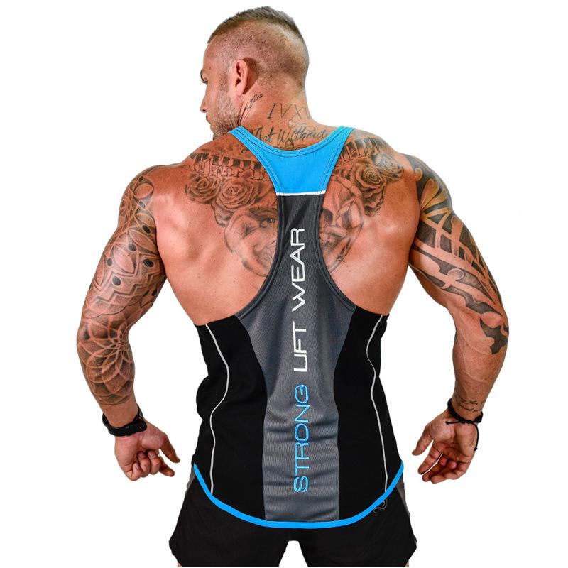 Herren-Bodybuilding-Tanktops, Fitnessstudio, Fitness, ärmelloses Hemd, Baumwolle, lässig, Unterhemd