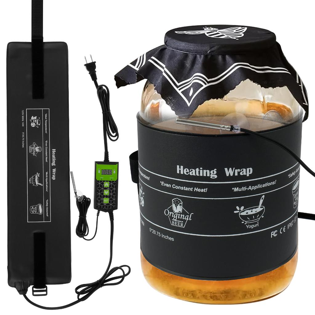 Kombucha Heating Wrap Even Heating Kombucha Jar Heater Wrap Waterproof Durable Fermentation Heating Pad for Home Fermentation