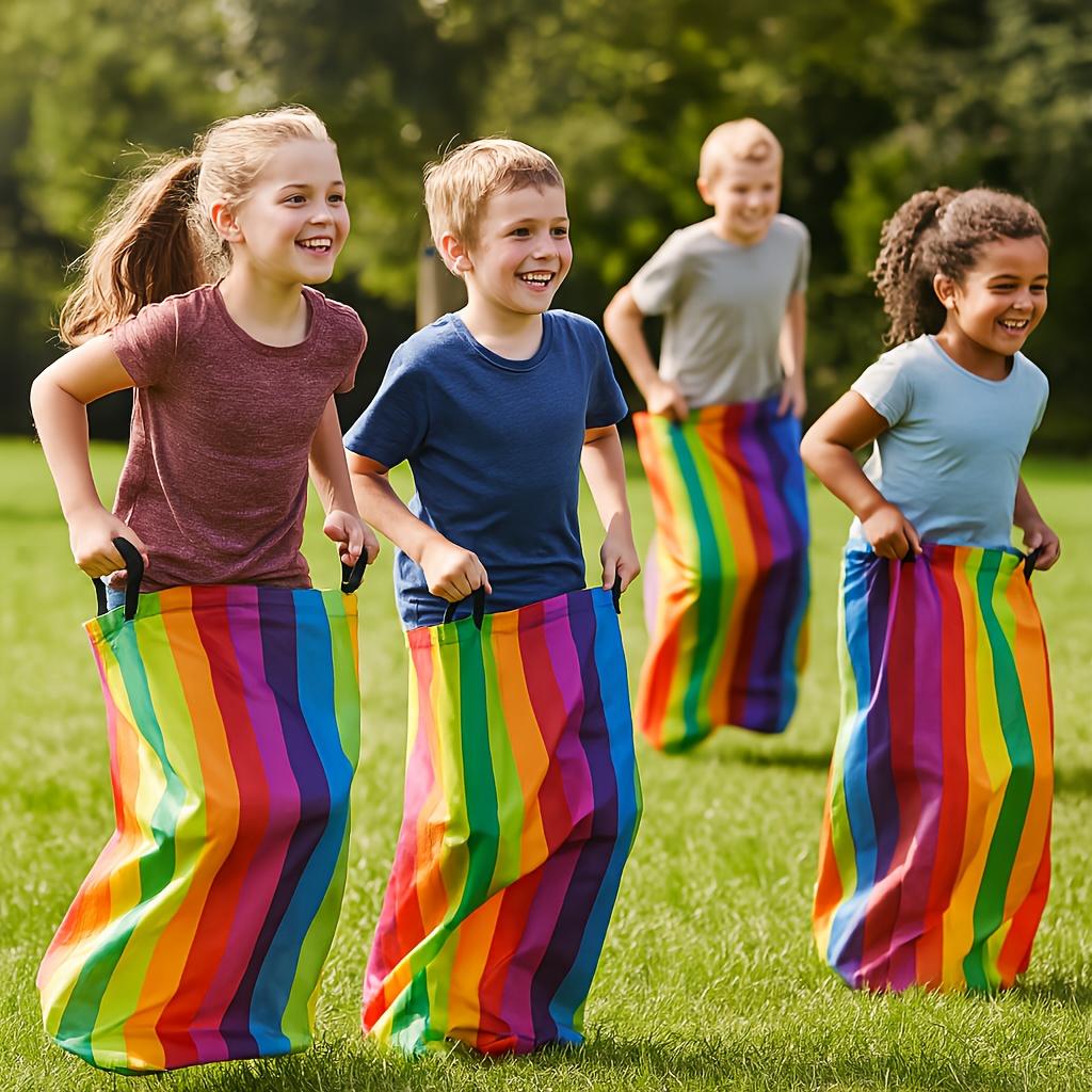 2/4 Stück Strapazierfähige Leinwand Känguru Sprungbeutel Sackrennen Beutel Für Ostern Halloween Outdoor Familienparty Spiele