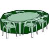 Gaine En Polyéthylène - Couvre Table Circulaire Et Chaises Hautes - Vert
