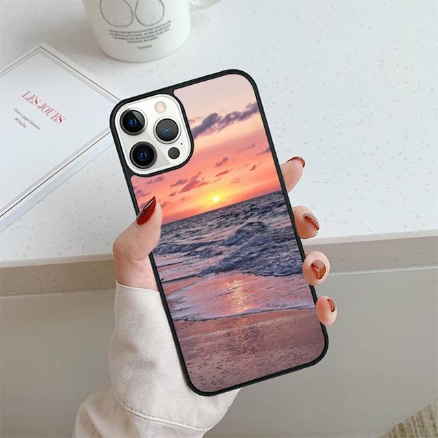 Summer Beach Sunset Sea Phone Case For iPhone 17 Air 14 15 16 13 12 Cover For Apple 14 15 16 Pro Max Plus