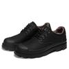 Fashion Shoes Men Lace Up Oxfords Genuine Leather Casual Outdoor Wear-Resistant Fashion Comfortable Round Toe Walking Elegant Shoes
