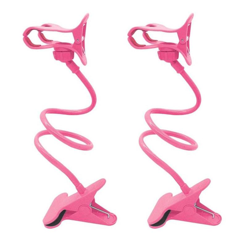 1/2PCS Flexible Universal Lazy Bracket Mobile Phone Holder Portable 360° Adjustble Gooseneck Clip Clamp Bed Desktop Bracket Clip