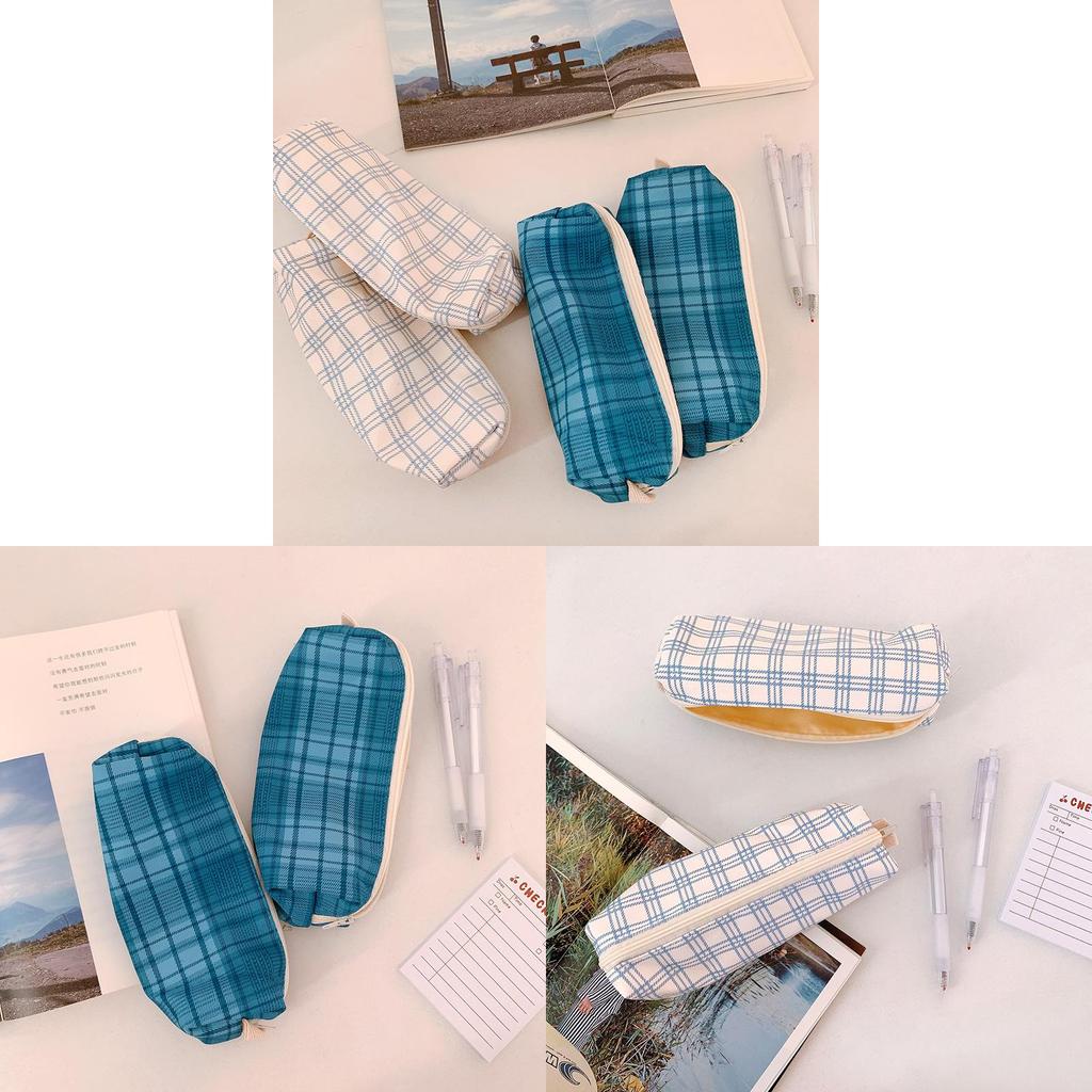 Retro Cotton Pencil Case With Salt Pattern For School And Office Use