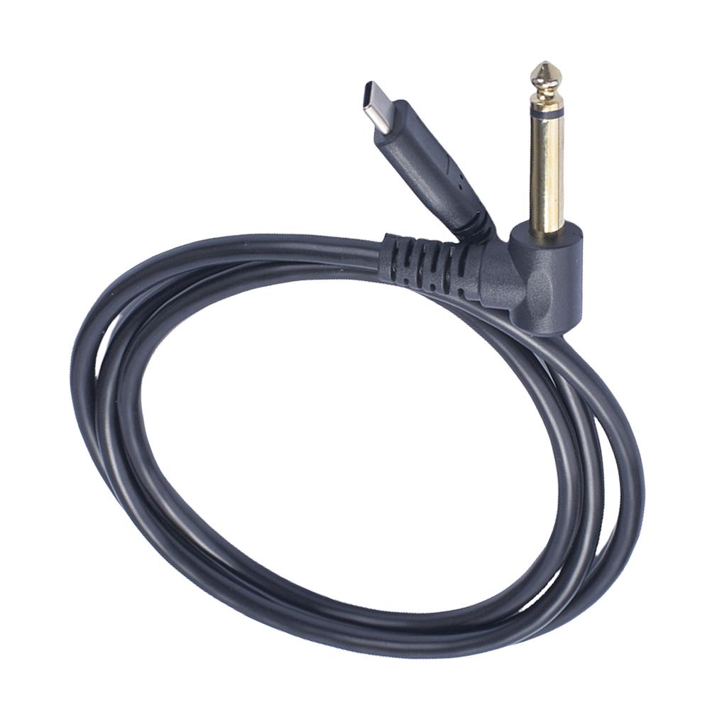 Type C to 6.35mm Straight Head/Elbow Cable USB C to Single/Double 1/4Inch Adapter Cord Line for Home Theater